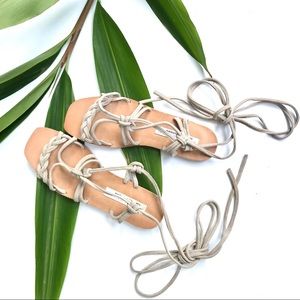 Kristin Cavallari Gladiator Strappy Suede Sandals